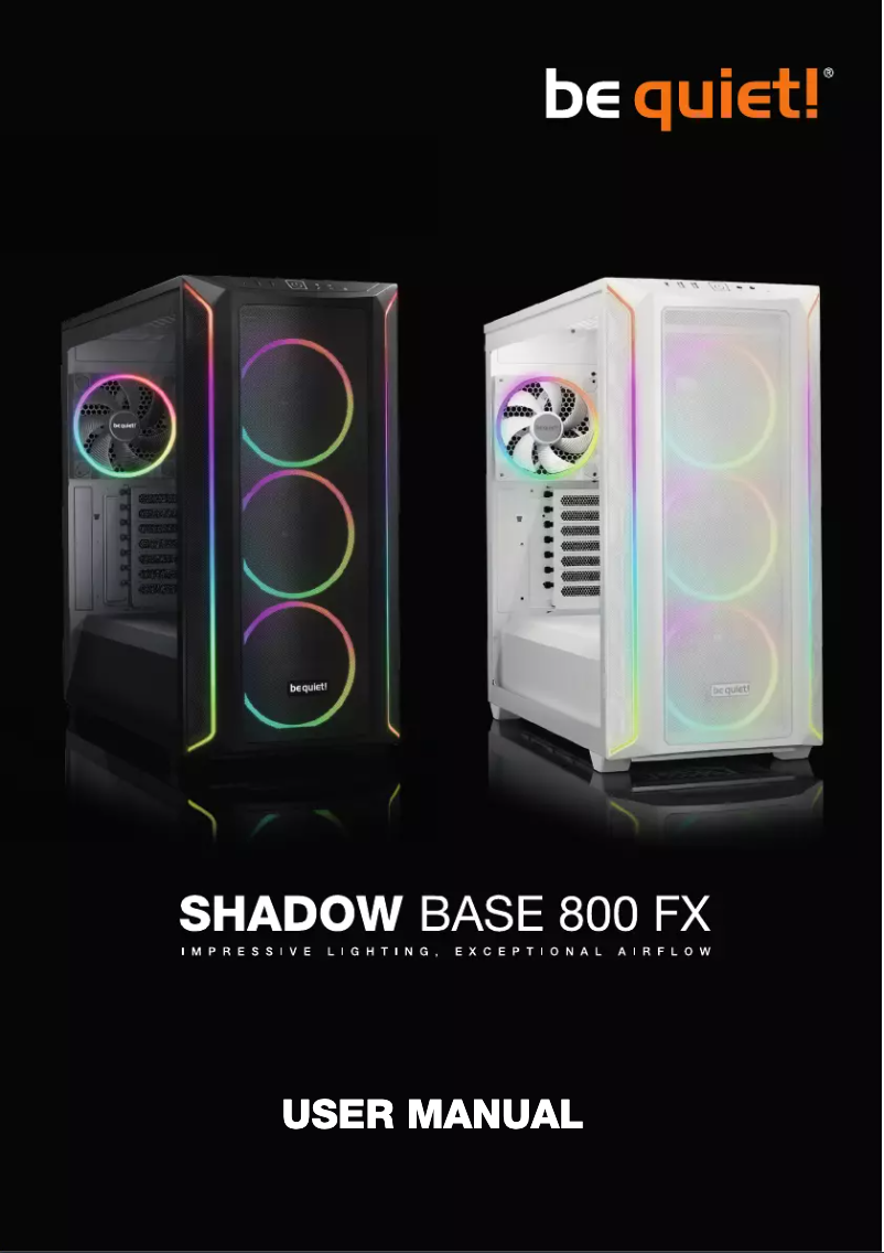 Página 1 del manual Manual de usuario Be Quiet! Shadow Base 800 FX