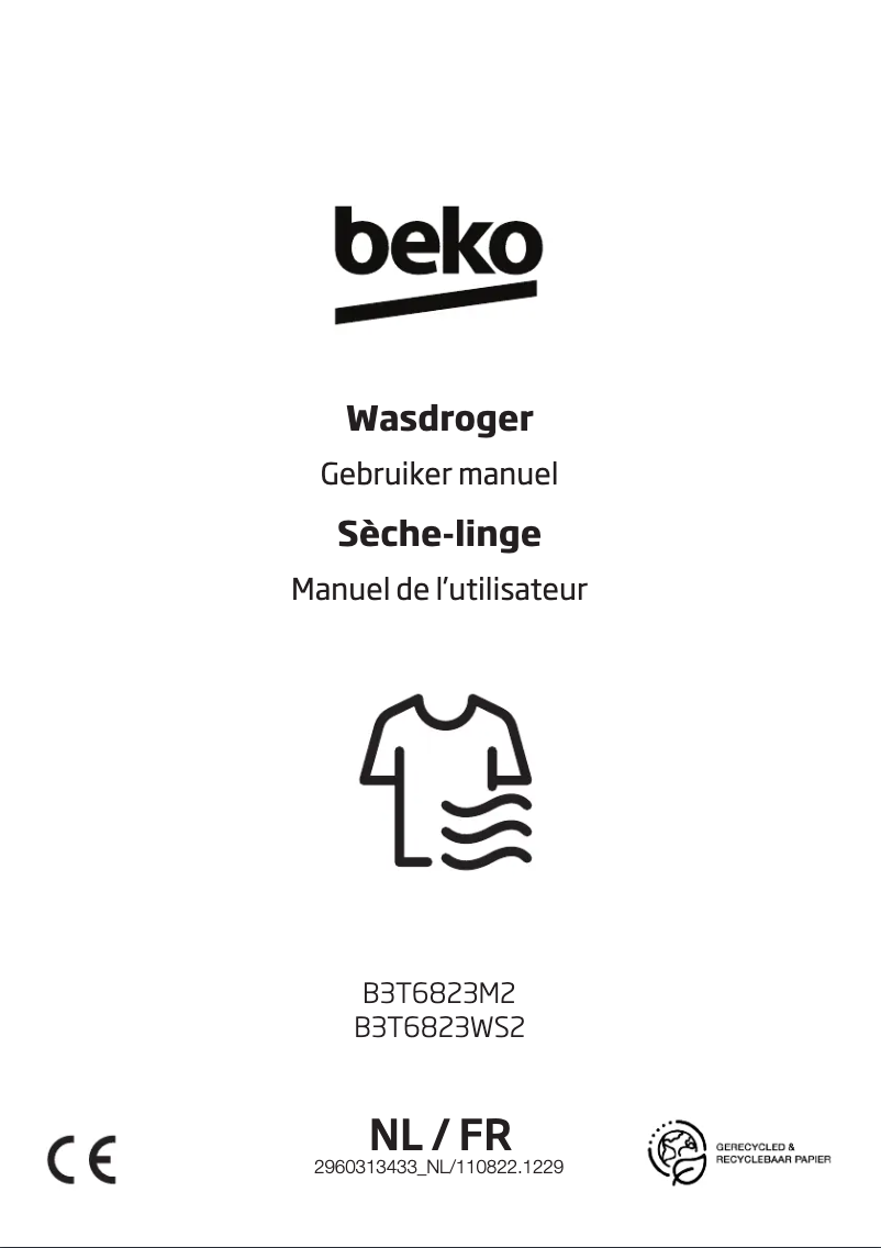Page n°1 - Manuel utilisateur Beko B3T6823WS2