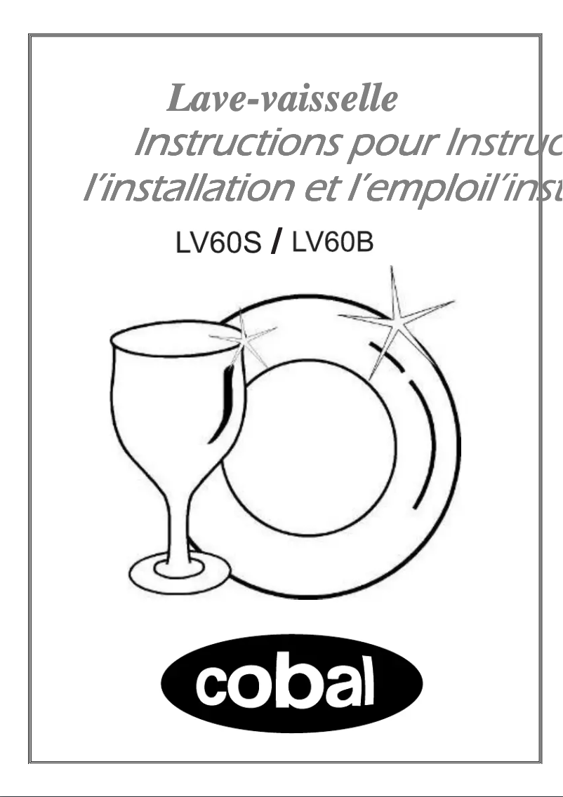 Page 1 de la notice Manuel utilisateur Cobal LV60B