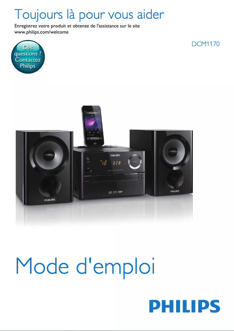Page n°1 - Manuel utilisateur Philips DCM1170