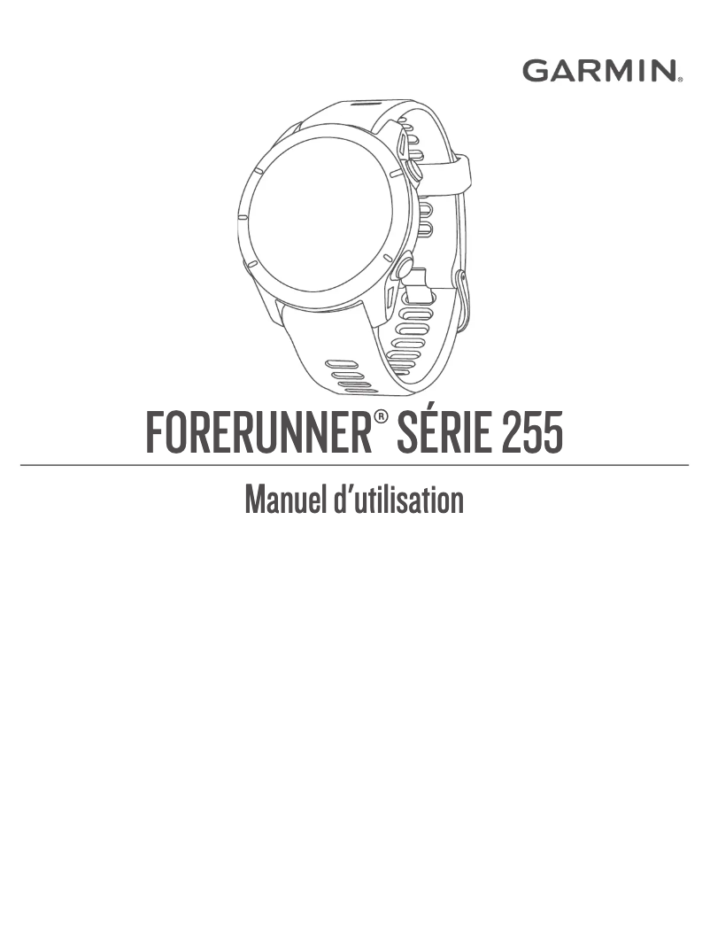 Image de la première page du manuel de l'appareil Forerunner 255S