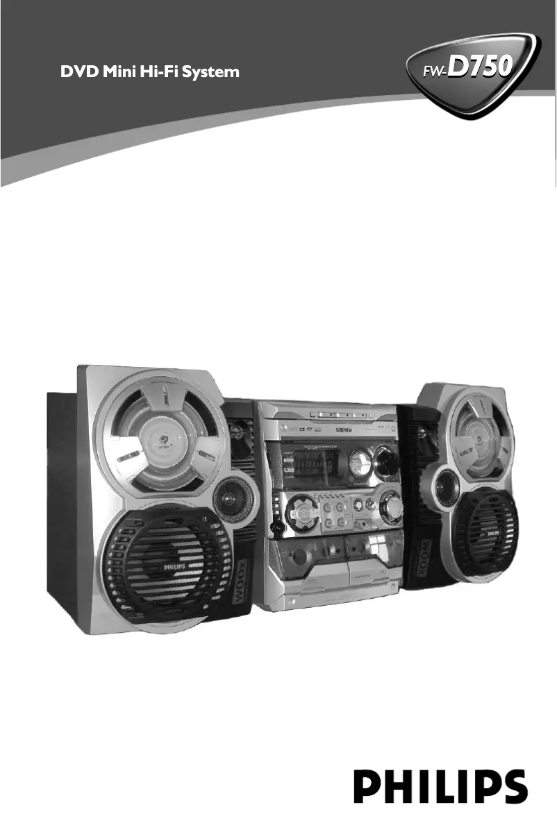 Page n°1 - Manuel utilisateur Philips FW-D750