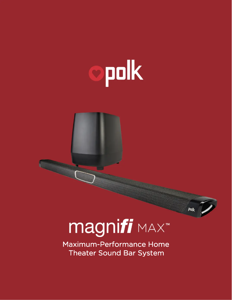 Page 1 de la notice Fiche technique Polk MagniFi MAX