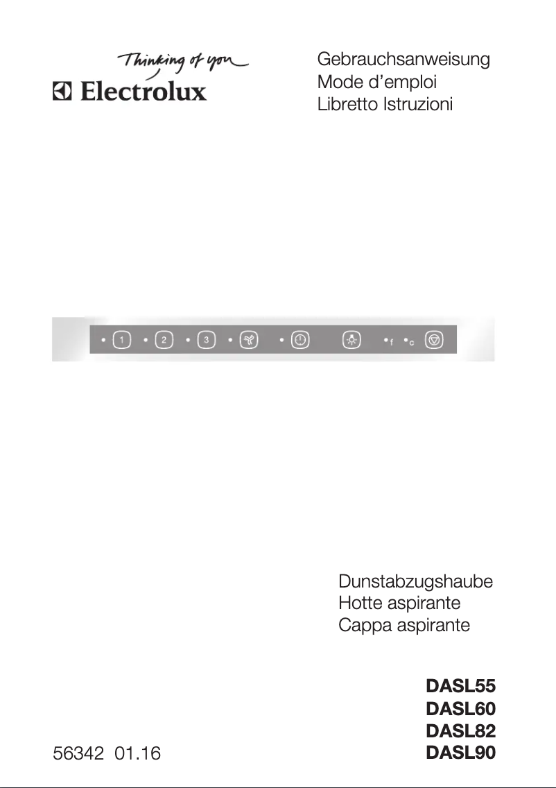 Page 1 de la notice Manuel utilisateur Electrolux DASL8230CN
