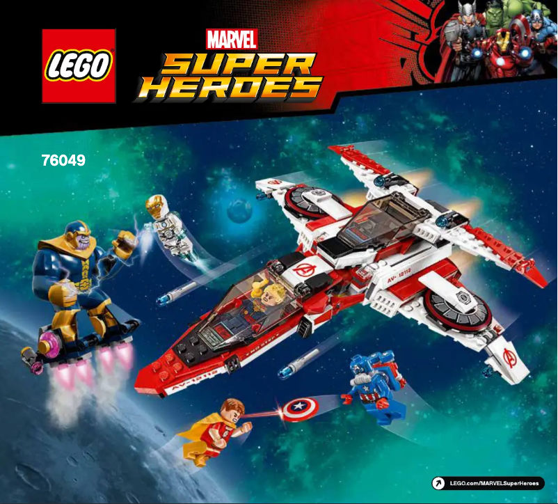 Page 1 de la notice Manuel utilisateur Lego Marvel Super Heroes 76049