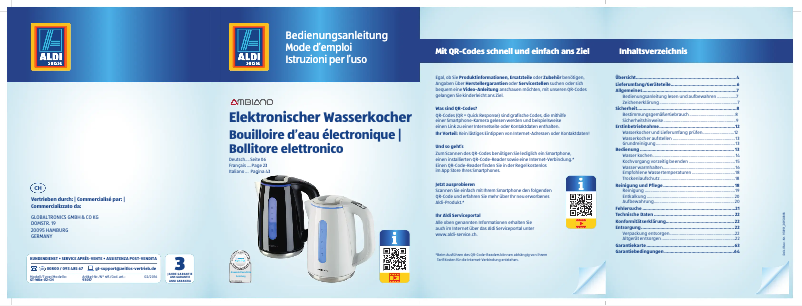 Image de la première page du manuel de l'appareil GT-WKe-02-CH