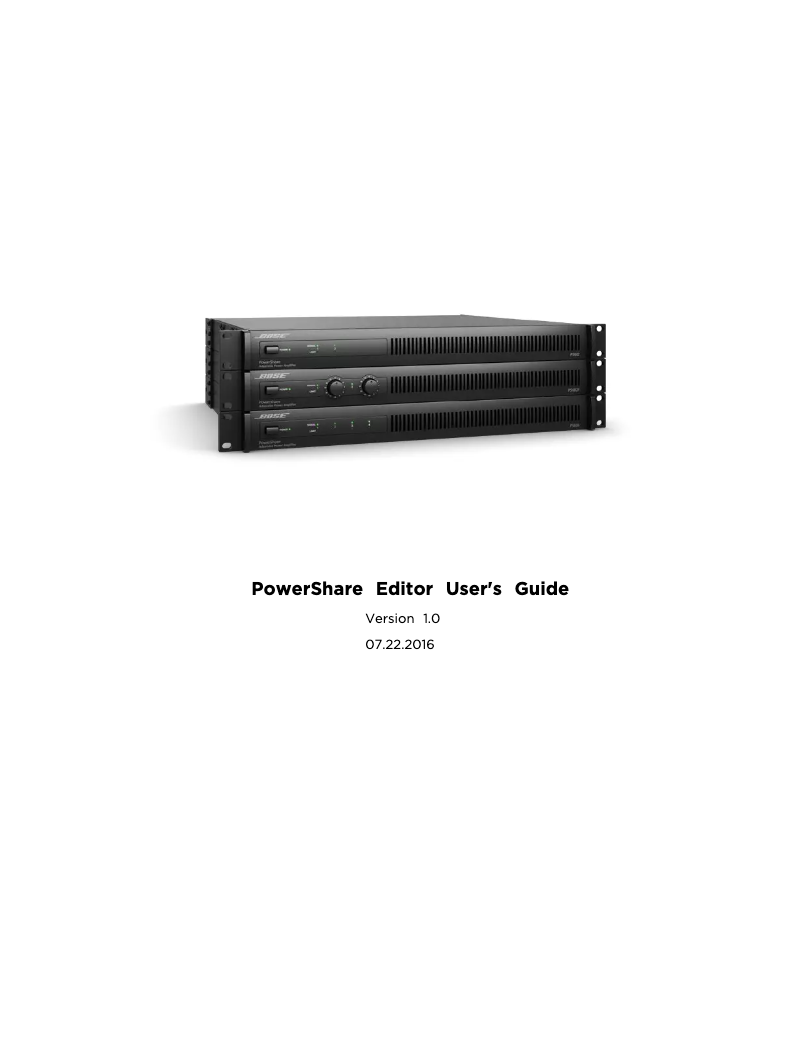 Page 1 de la notice Manuel utilisateur Bose PowerShare PS602