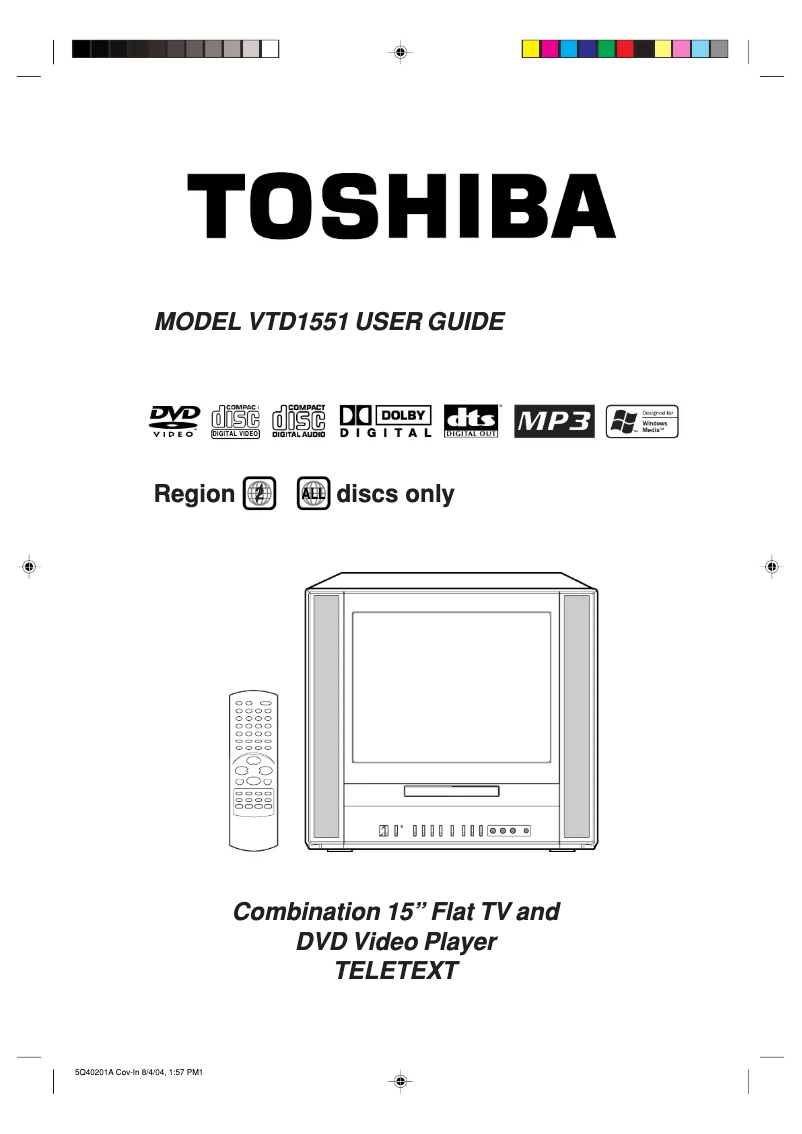 Page 1 de la notice Manuel utilisateur Toshiba VTD1551