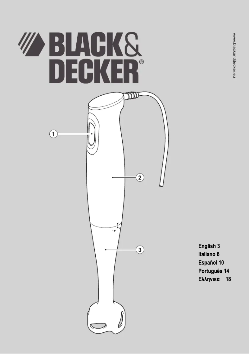 Page 1 de la notice Manuel utilisateur Black & Decker SB75W