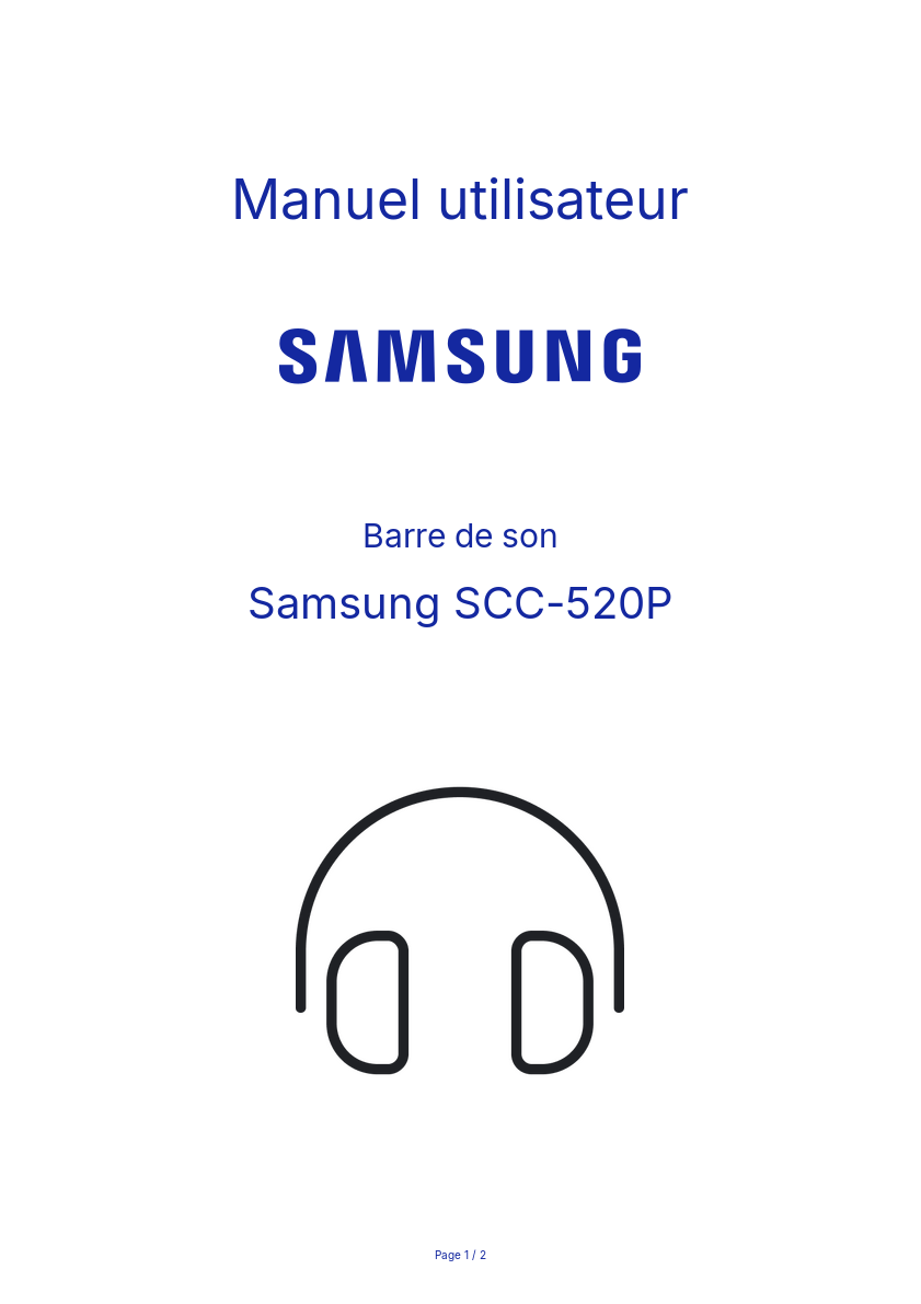 Page n°1 - Manuel utilisateur Samsung SCC-520P