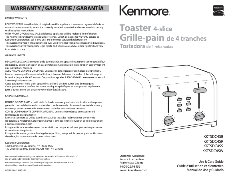 Image de la première page du manuel de l'appareil KKTSDC4R