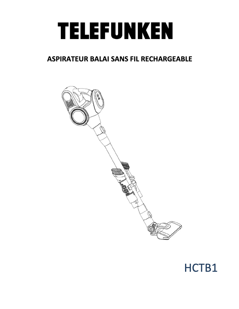 Page 1 de la notice Manuel utilisateur Telefunken HCTB-1
