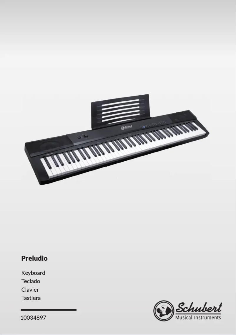 Image de la première page du manuel de l'appareil Preludio