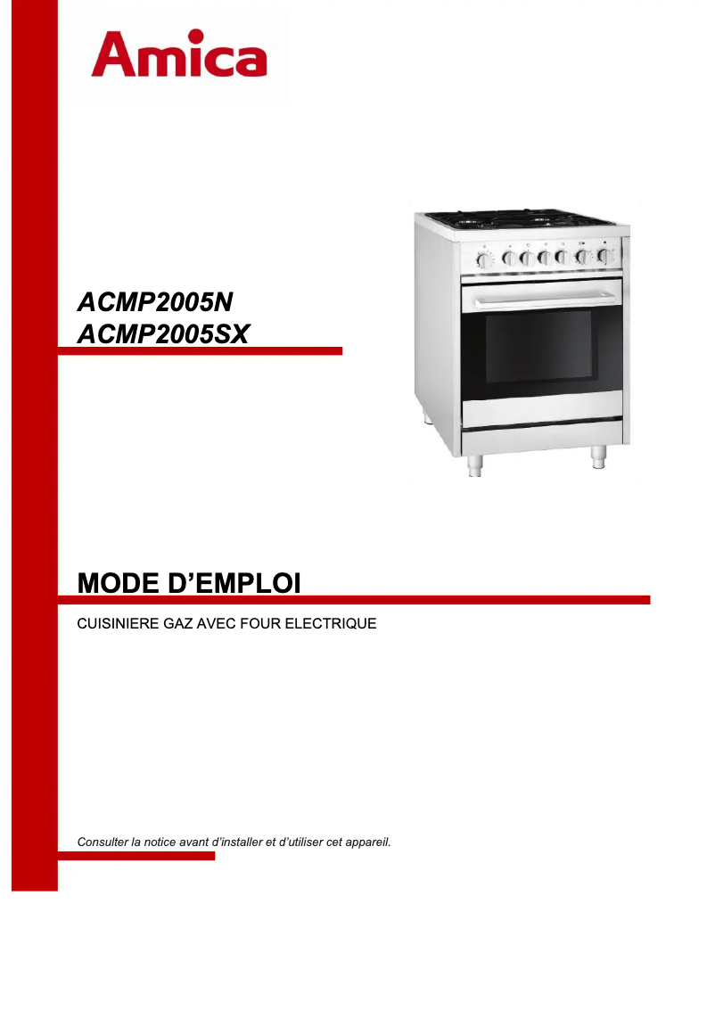 Image de la première page du manuel de l'appareil ACMP2005N