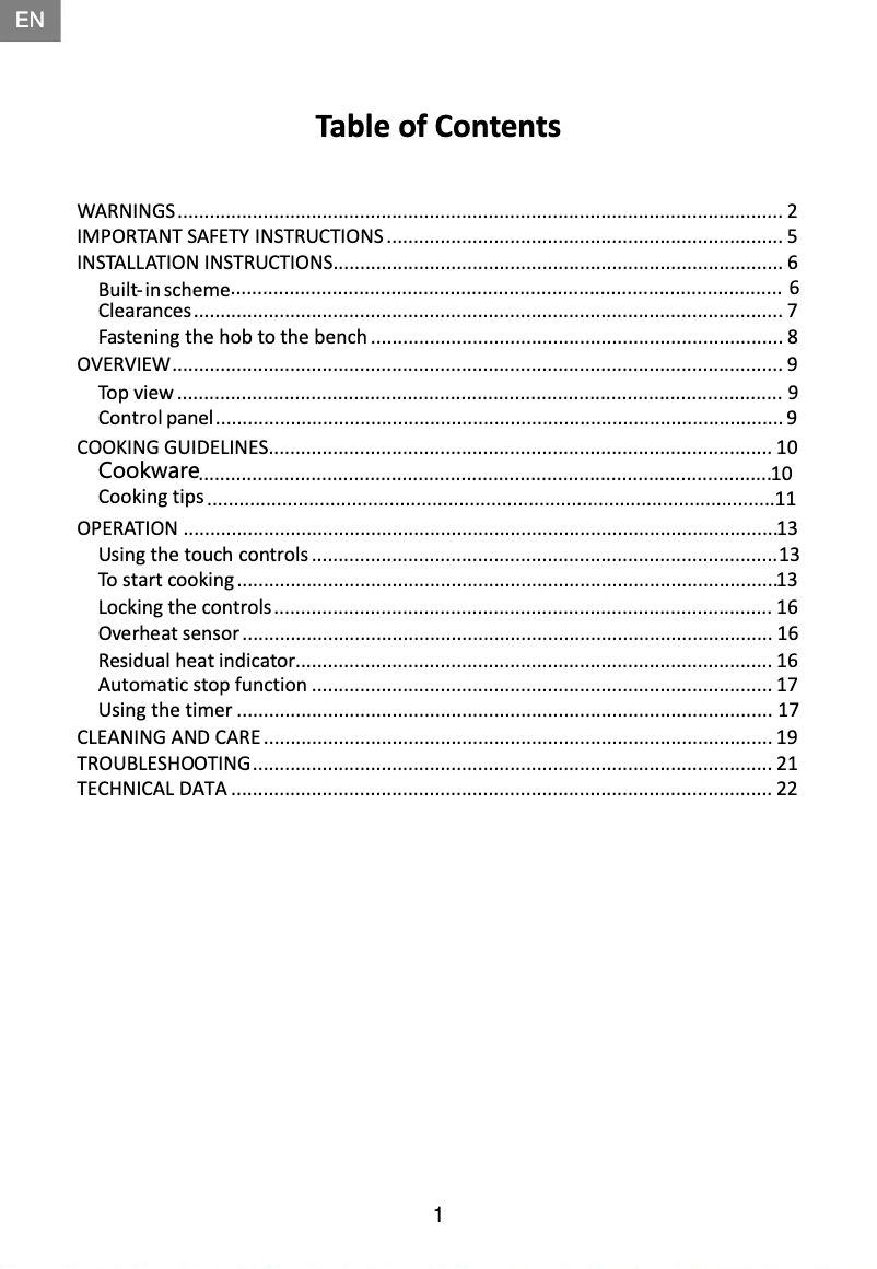 Page 1 de la notice Manuel utilisateur Proline VH 23 T