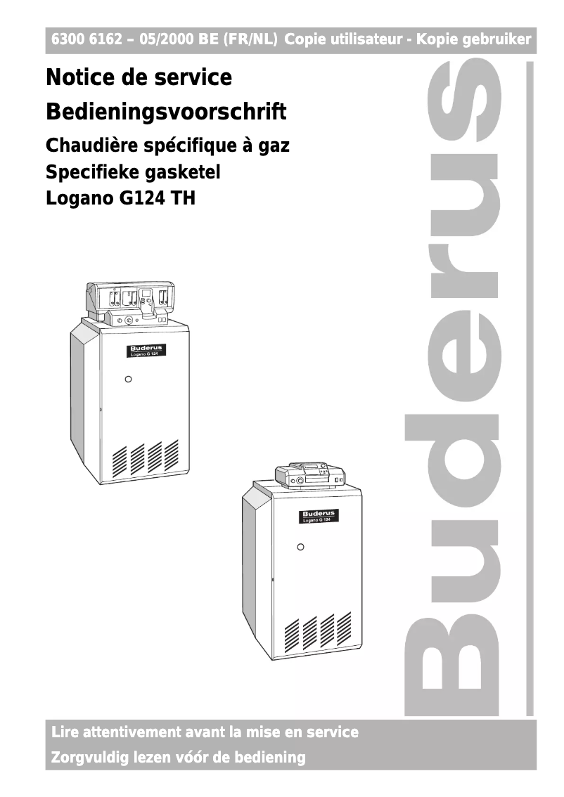 Page n°1 - Manuel utilisateur Buderus Logano G124 TH