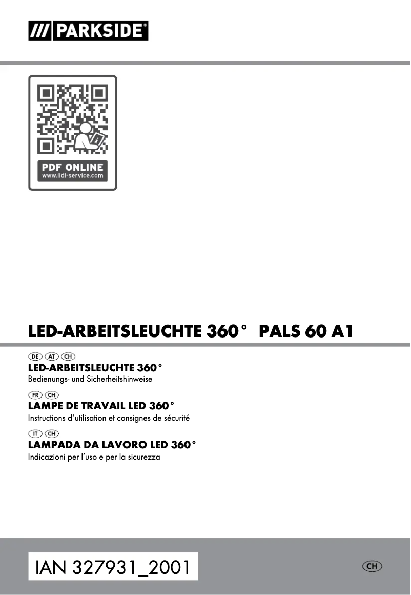 Image de la première page du manuel de l'appareil PALS 60 A1