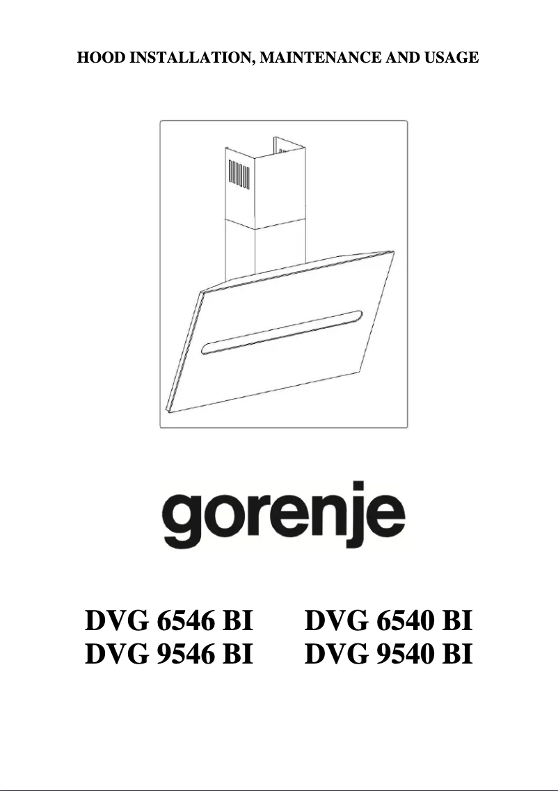 Page n°1 - Manuel utilisateur Gorenje DVG6546BI
