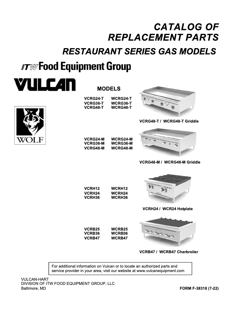 Page 1 de la notice Catalogue Vulcan VCRB25