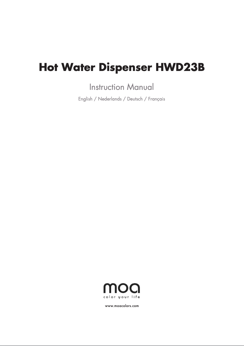 Page n°1 - Manuel utilisateur Moa HWD23B