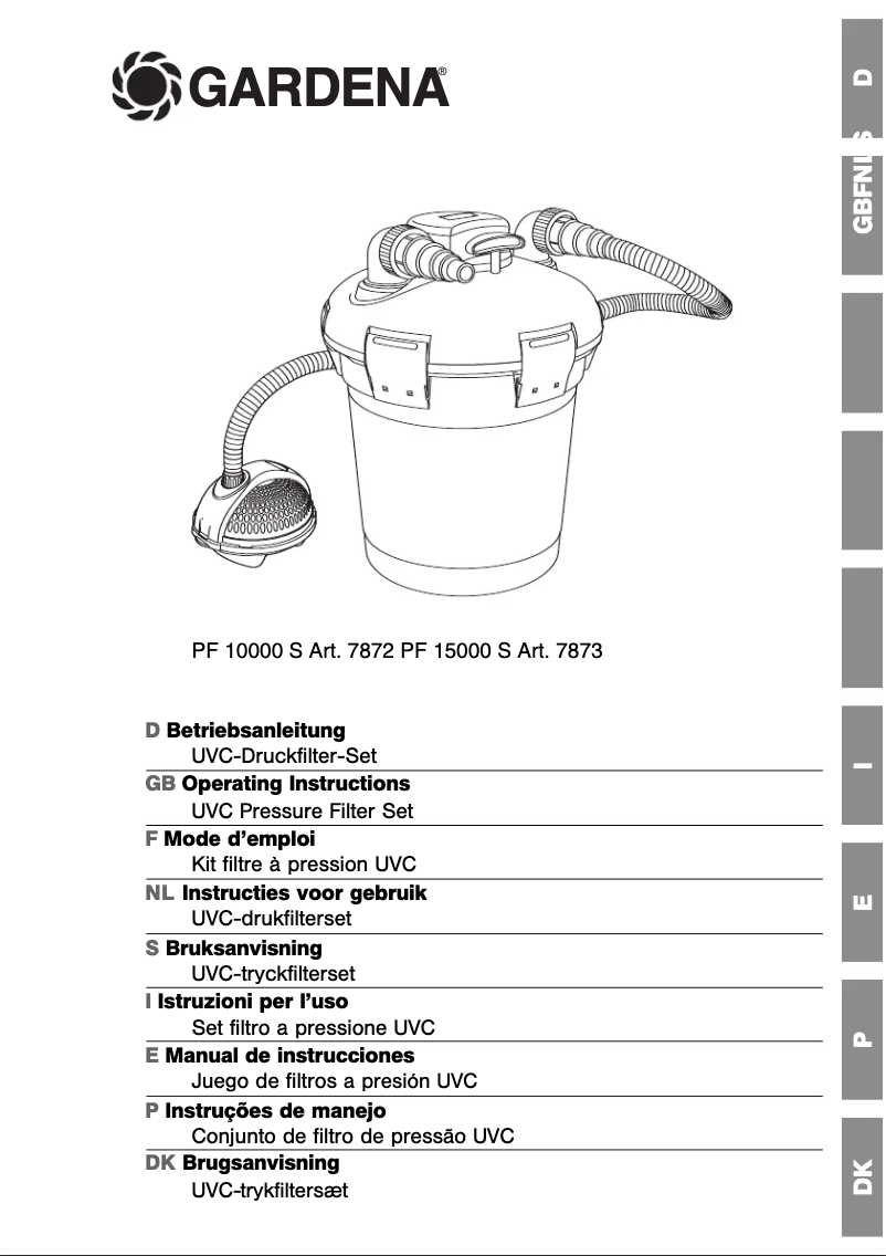 Página 1 del manual Manual de usuario Gardena PF 10000 S
