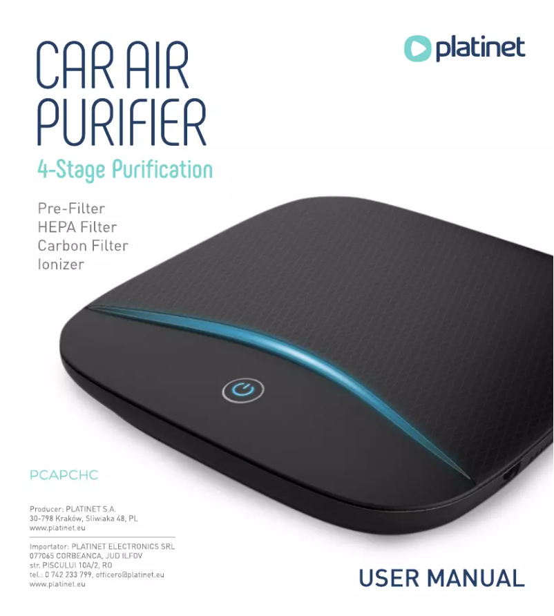 Page n°1 - Manuel utilisateur Platinet PCAPCHC