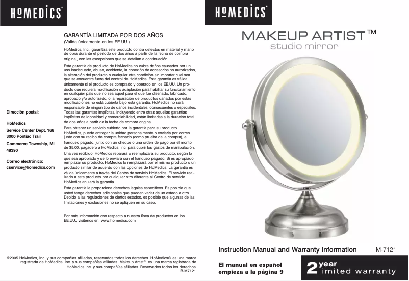 Image de la première page du manuel de l'appareil M-7121