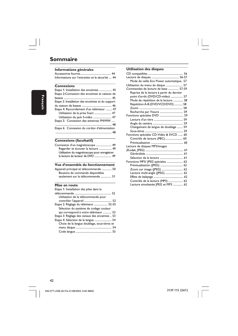 Imagen de la primera página del manual del dispositivo LX3600D