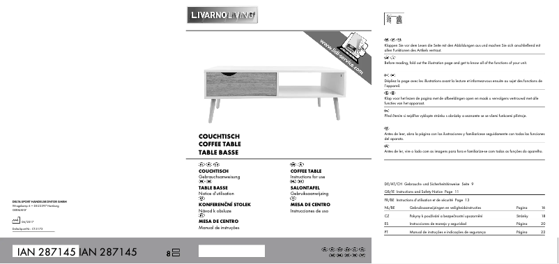 Page 1 de la notice Manuel utilisateur Livarno Lux IAN 287145
