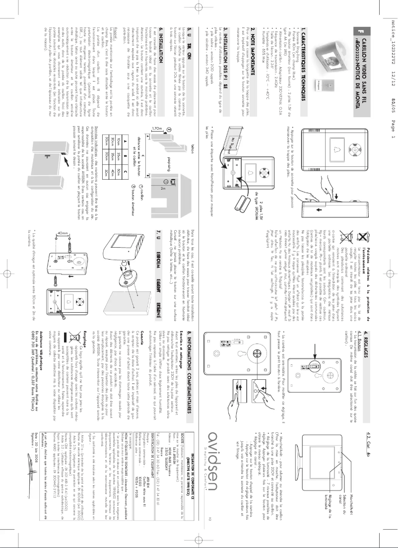 Image de la première page du manuel de l'appareil 102322