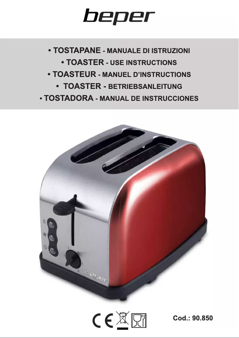 Page n°1 - Manuel utilisateur Beper 90.850