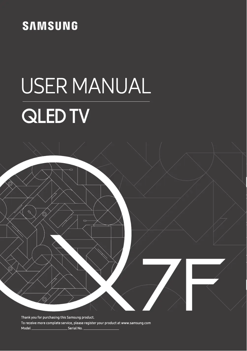 Page n°1 - Manuel utilisateur Samsung QE65Q7FNAT