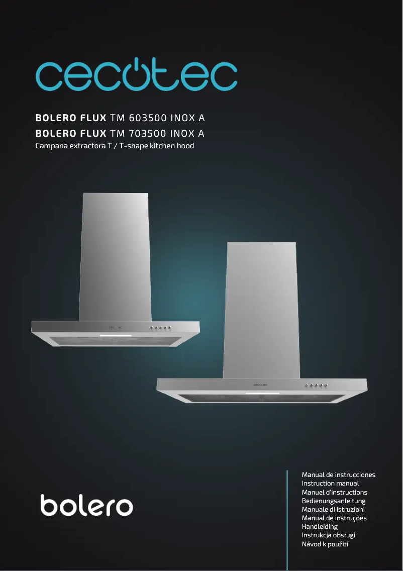 Image de la première page du manuel de l'appareil Bolero Flux TM 603500