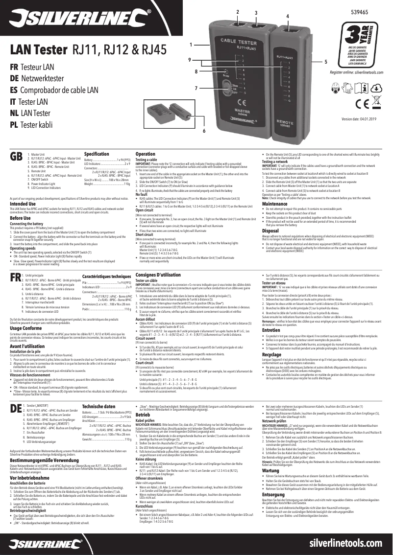 Image de la première page du manuel de l'appareil 539465
