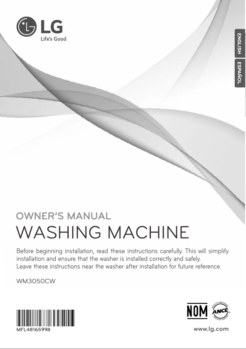 Image de la première page du manuel de l'appareil WM3050CW