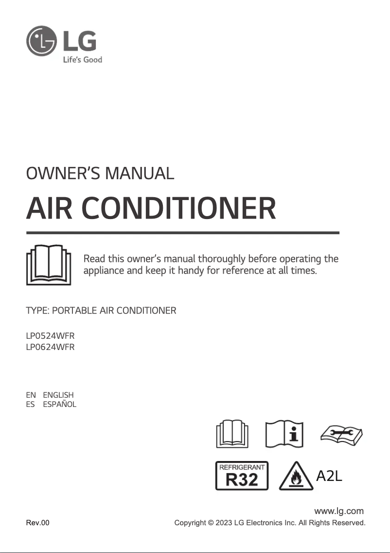 Page 1 de la notice Manuel utilisateur LG LP0524WFR
