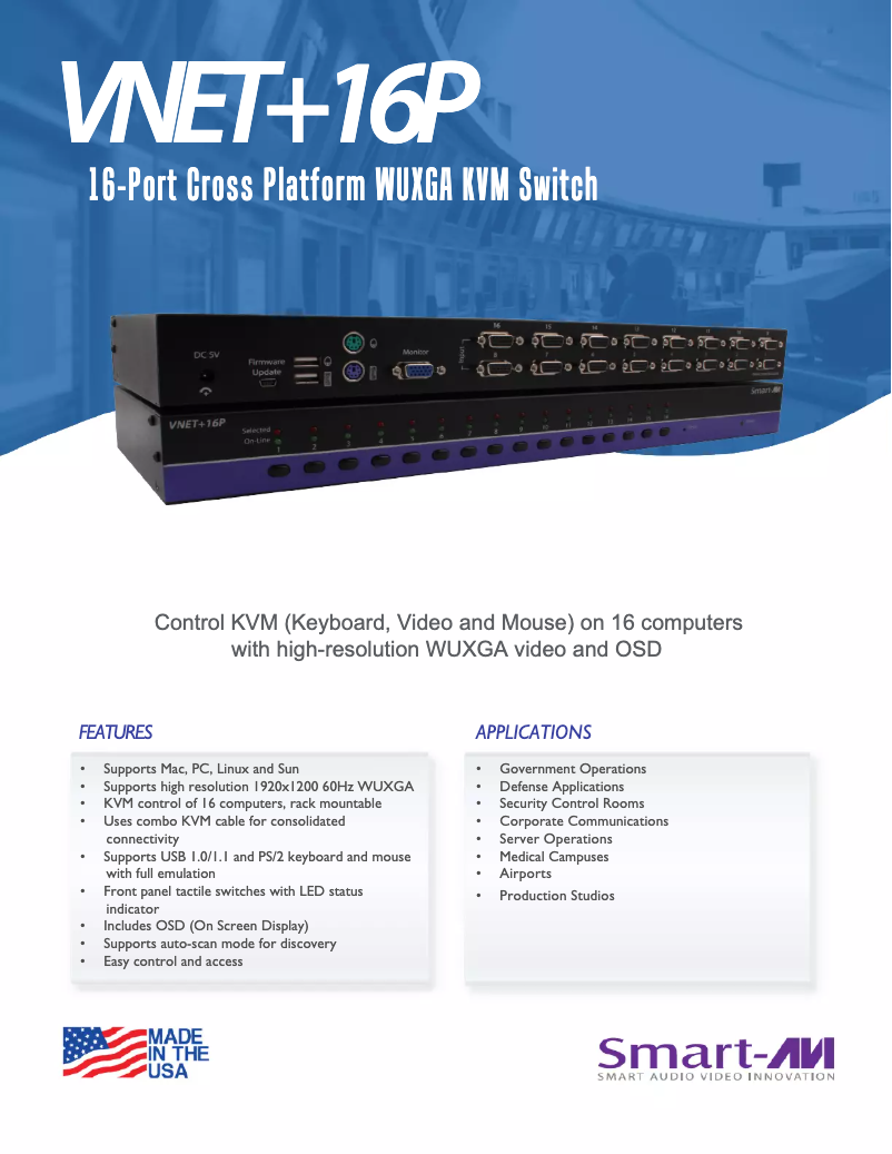 Page n°1 - Manuel utilisateur Smart-AVI VNET+16P