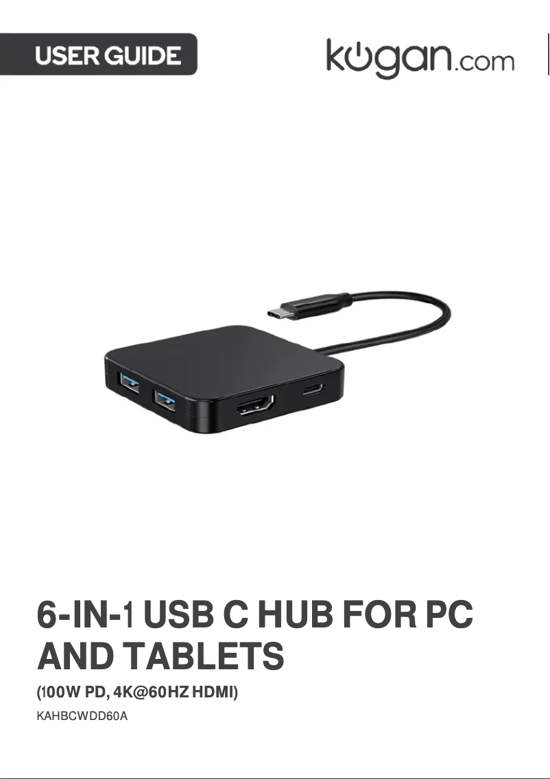 Page n°1 - Manuel utilisateur Kogan KAHBCWDD60A