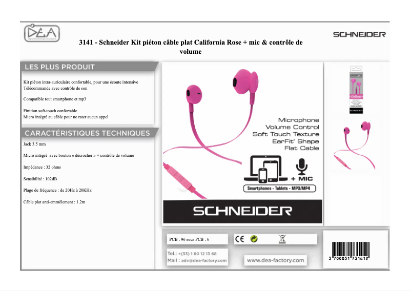 Image de la première page du manuel de l'appareil California