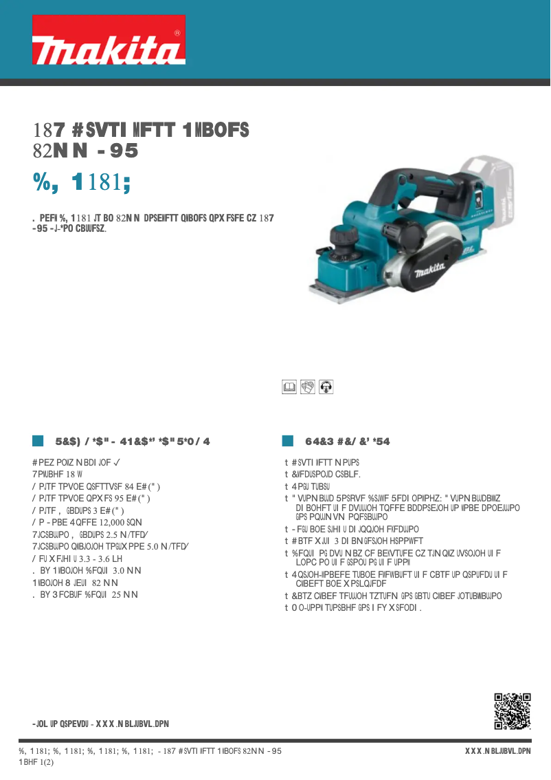 Image de la première page du manuel de l'appareil DKP181Z