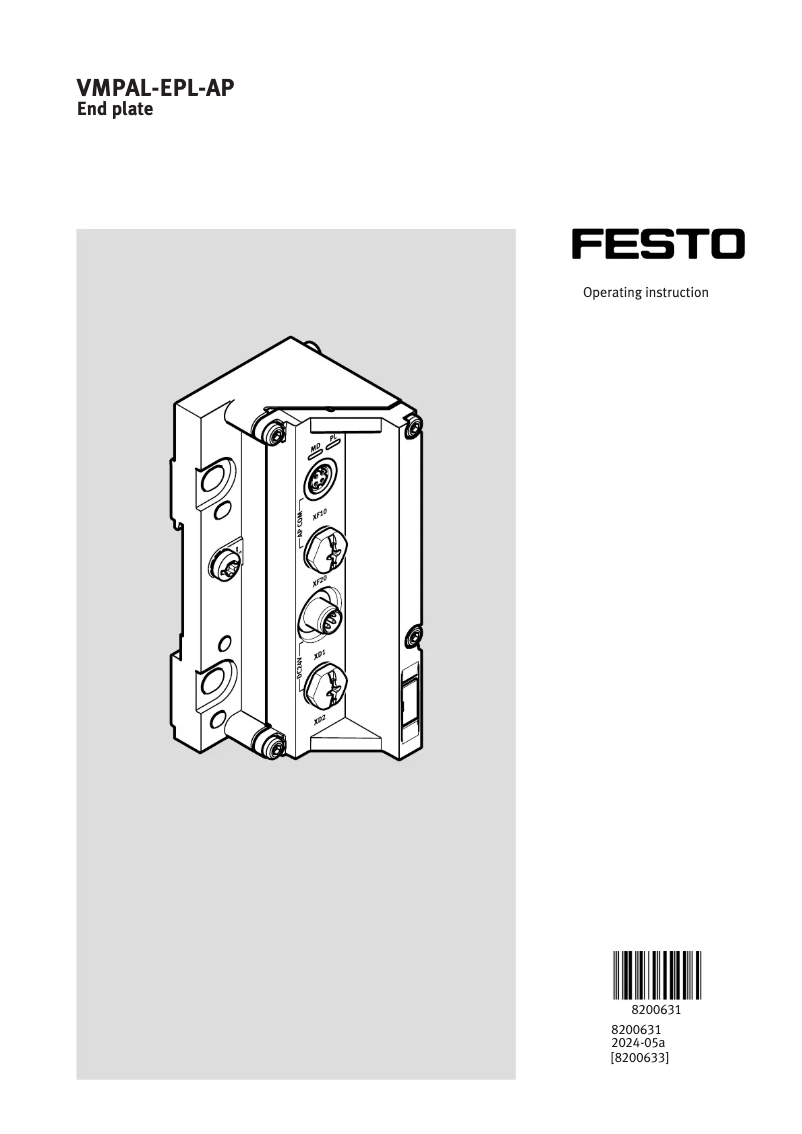 Image de la première page du manuel de l'appareil VMPAL-EPL-AP