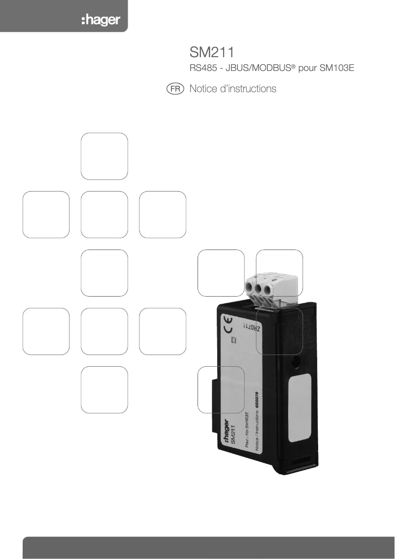 Page 1 de la notice Manuel utilisateur Hager SM211