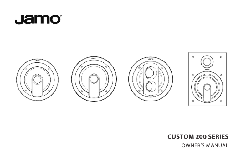 Page 1 de la notice Manuel utilisateur Jamo IC 206
