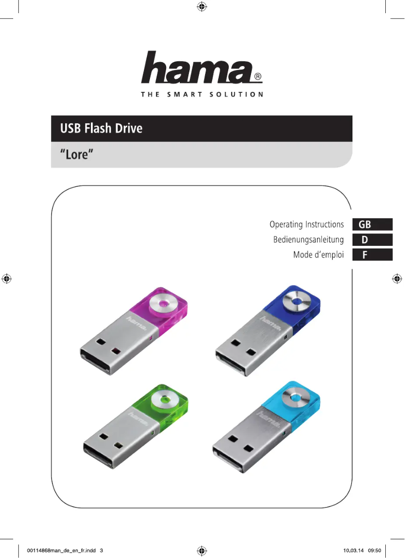Page n°1 - Manuel utilisateur Hama Lore