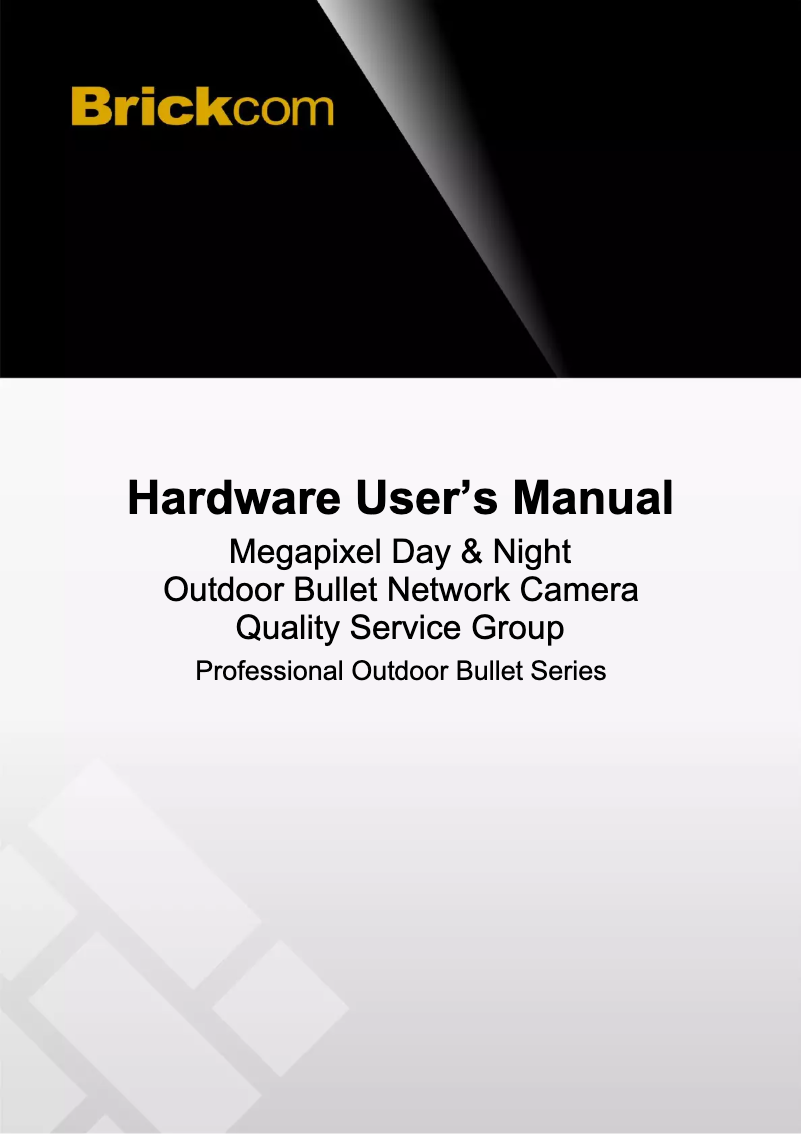 Page 1 de la notice Manuel utilisateur Brickcom OB-300NP Star