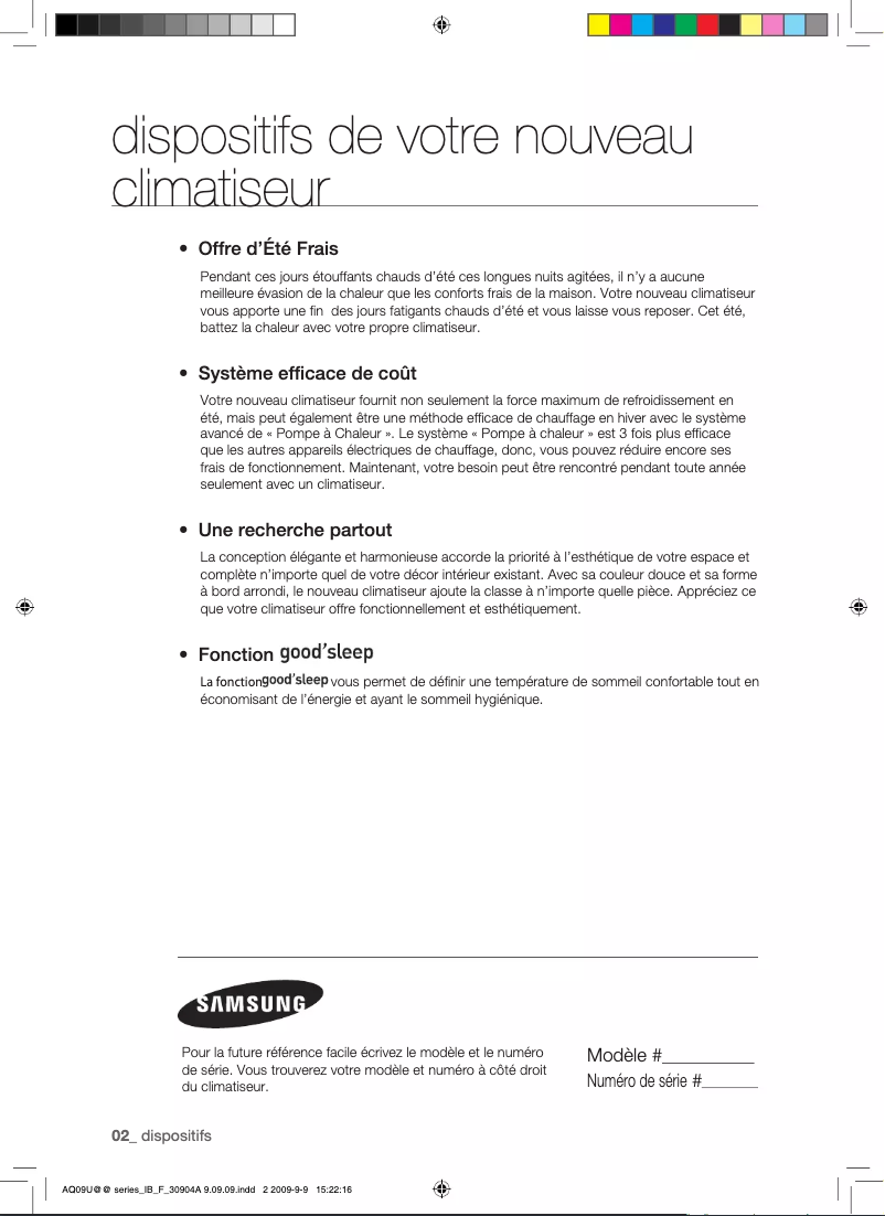 Page n°1 - Manuel utilisateur Samsung AQ12UUAN