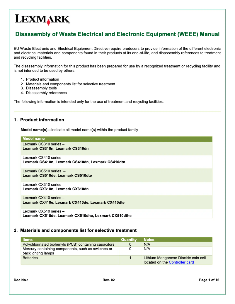 Image de la première page du manuel de l'appareil CS310
