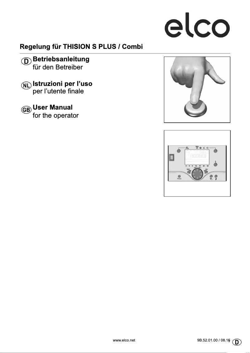 Page n°1 - Manuel utilisateur Elco Thision S PLUS