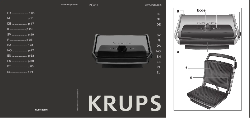 Imagen de la primera página del manual del dispositivo PG7000