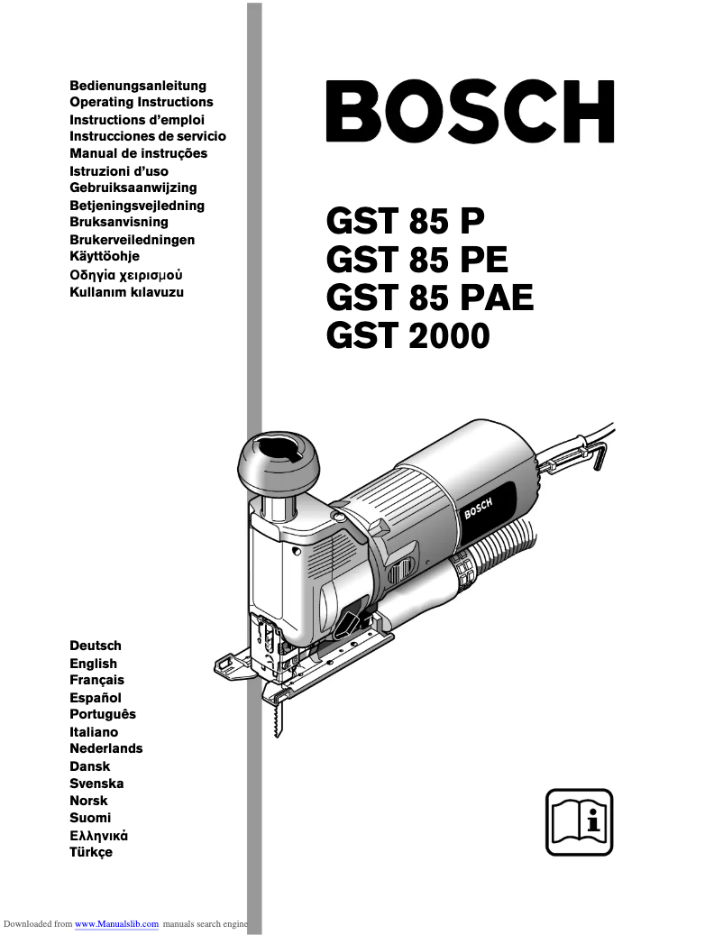 Page 1 de la notice Manuel utilisateur Bosch GST 2000